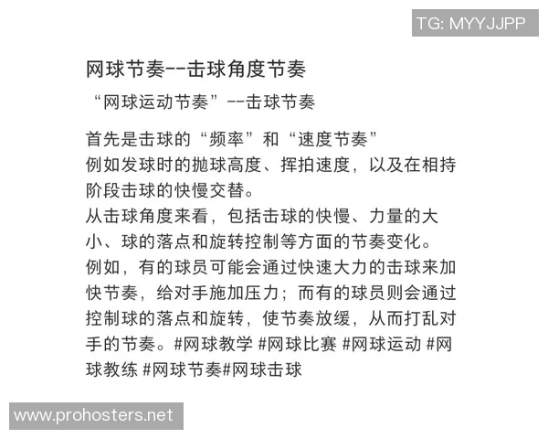 深入分析北京网球队的节奏打法及其在比赛中的应用与影响